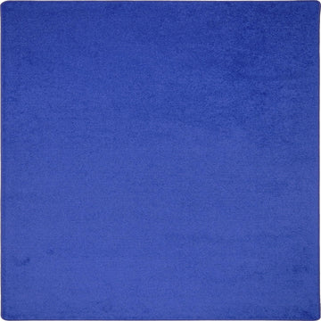 Endurance 6' x 6' Square Solid Colored Area Rug in Royal Blue by Joy Carpets – 6' x 6' (Square), Polyester, Royal Blue, Model 80P-06