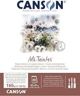 Canson Mi-Teintes 60% Bee 160g Glued Pad 32 x 41 20H White