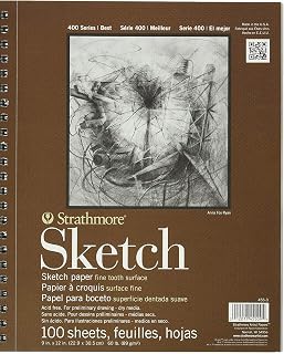 Strathmore ANST455-3X3 455-3 Drawing & Sketch Paper, 3 Pack, White
