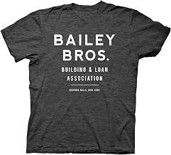 Ripple Junction It's a Wonderful Life Men’s Christmas T-Shirt Bailey Bros Bedford Falls Holiday Shirt Officially Licensed