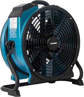 XPOWER FC-420 Heavy Duty Industrial High Velocity Whole Room Air Mover Air Circulator Utility Shop Floor Fan, 5 Speeds, Timer, 18 inch, 3600 CFM