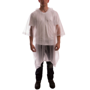 Tingley PVC Clear Rain Poncho, One Size Fits Most - Clear
