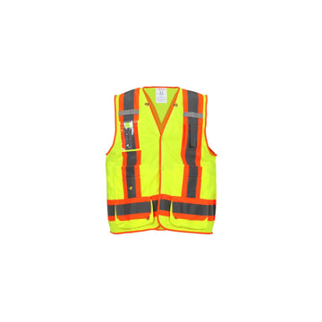 Tingley V71852C Polyester Reflective Safety Vest, Green - 2XL 3XL