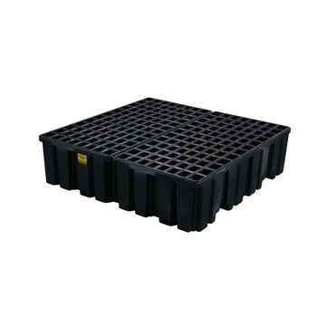 Eagle Manufacturing HDPE Plastic Drum Pallet, 51" x 52 1/2" - Black