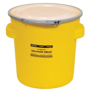 Eagle Manufacturing 1654 HDPE Plastic Drum, 20 gal., Yellow - Default Title