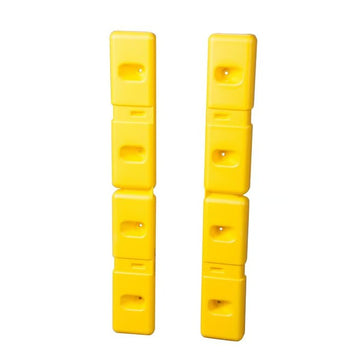 Eagle Manufacturing Polyethylene Wall Protector, 2" Wide, Yellow, 2/Set - 6"