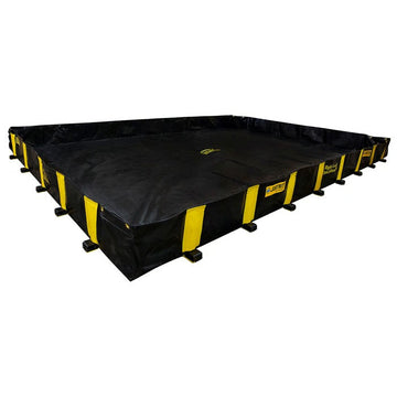 Justrite Rigid-Lock QuickBerm Berm, 12" High, Black - 1,795 gal.