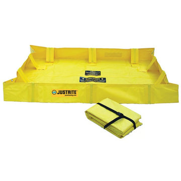 Justrite QuickBerm Lite Berm, 8" High, Yellow - 79 gal.
