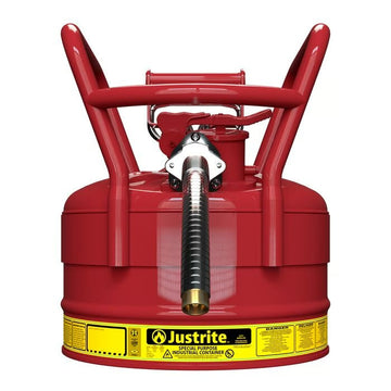 Justrite Steel Safety Can, 2.5 gal., Red - 1"