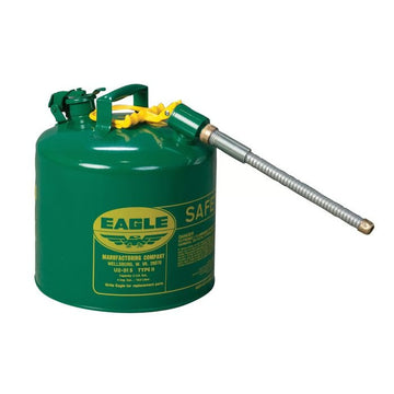 Eagle Manufacturing Steel Safety Can, 5 gal., Green - 5/8"