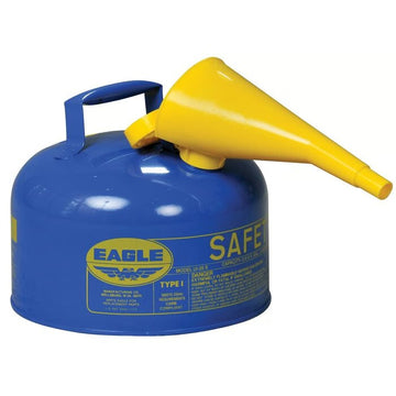 Eagle Manufacturing Steel Safety Can, 2.5 gal., Blue - UI25FSB