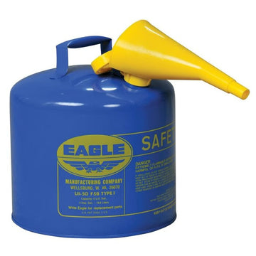 Eagle Manufacturing Steel Safety Can, 5 gal., Blue - UI50FSB