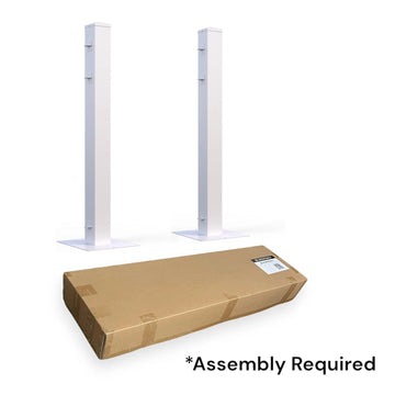 Mod-Fence MPOST2-FP Stainless Steel Post Connector, 3 1/2" x 11 3/4", White, 2/Pack - Default Title