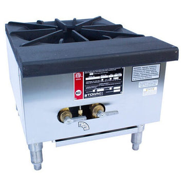 Town SR-24-G-SS Stock Pot Range, 18" Wide, Silver - Liquid Propane 120,000