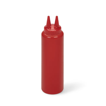 Vollrath 2212 Traex Color-Mate Polyethylene Squeeze Bottle, 12 oz. - Red