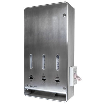 Hospeco Brands Group EVNT6-SS Evogen Stainless Steel Dispenser, 36 Napkins 50 Tampons, Silver - Default Title