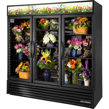 True Refrigeration GDM-72FC-HC~TSL01 Door Floral Case, 65.8 cu. ft., 115V - Black