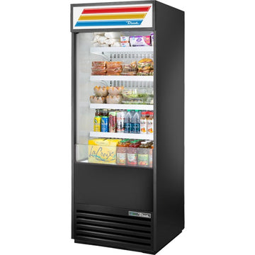 True Refrigeration TOAM Air Curtain Merchandiser, 78 1/2" High, Black - 30"