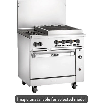 Vulcan 36C Natural Gas Range, 36" Wide, 115V - Charbroiler 159,000