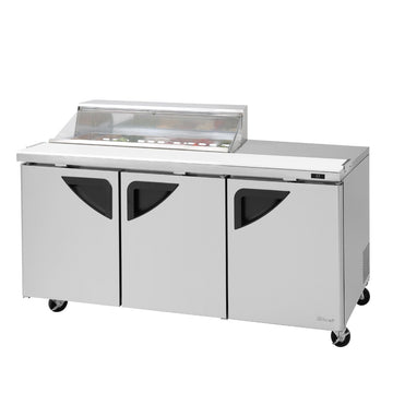 Turbo Air Refrigeration TST-72SD-12S-N Sandwich Prep Table, 19 cu. ft., 115V - Left