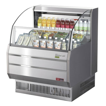 Turbo Air Refrigeration TOM Display Case, 4.7 cu. ft., 115V - Silver