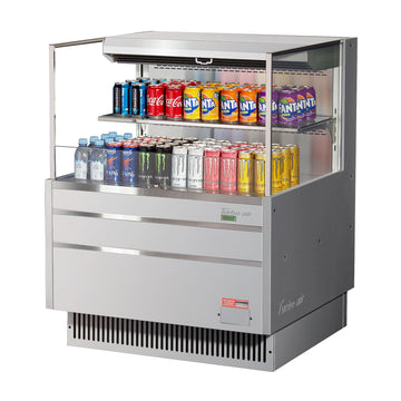 Turbo Air Refrigeration TOM-36L-UF Air Curtain Merchandiser, 7.5 cu. ft., 115V - Silver