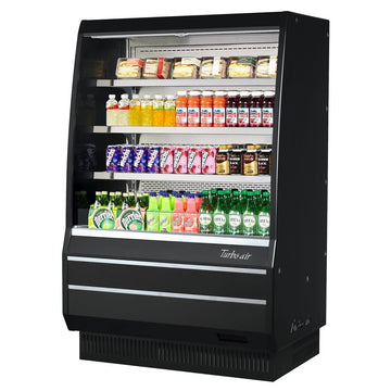Turbo Air Refrigeration TOM Air Curtain Merchandiser, 11.1 cu. ft., 115V - Black