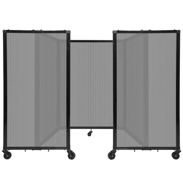 Versare Polycarbonate Room Divider, Gray - 8 1/2' x 48"