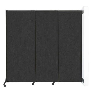 Versare Fabric Room Divider, 7' Wide - Black