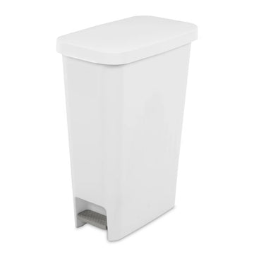 Sterilite Corporation 10588004 Plastic Wastebasket, 11 gal., White, 4/Case - Default Title