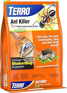 TERRO Ant Killer Plus Multi-Purpose Insect Control, 3 lb Shaker Bag | Kills Ants, Fire Ants, Fleas, Outdoor Roach Killer, Fire Ant Killer, Cockroach Killer, Ant Poison for Pest Control