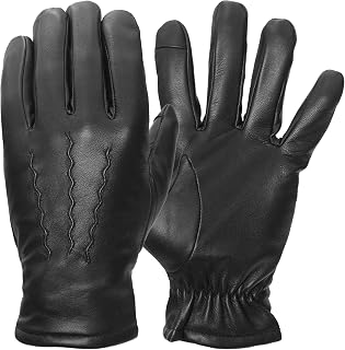 Trailhead Touchscreen Lined Black Lambskin Leather Gloves