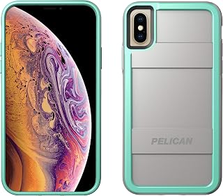 Pelican Protector Phone Case for iPhone Xs & X (Gray/Aqua)