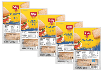 Gluten-Free Ciabatta Rolls by Schär – 7 Ounce (Pack of 5)
