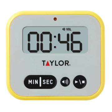 Taylor 5817FS Plastic Kitchen Timer, 3 3/8" Wide, Yellow - Default Title