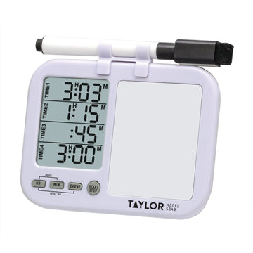 Taylor 5849 Plastic Channel Timer, 4 1/2" Wide, White - Default Title
