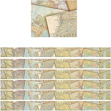 Teacher Created Resources Travel The Map Straight Border Trim, 35 Feet Per Pack, 6 Packs