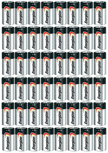 E95 Max ALKALINE D BATTERY Made in USA Exp. 12-2024 or later - 48 Count by Energizer – 48 Count (Pack of 1), Model wx-uj-3523