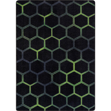 Kid Essentials Breakout Emerald 13'2" Round Area Rug by Joy Carpets – 13'2" (Round), Nylon, Green, Model 2163XLE-03