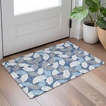 Addison Rugs Chantille ACN2462 Navy 1'8" x 2'6" Indoor/Outdoor, Machine Washable, Easy Clean, Non Shedding, Bedroom, Living Room, Dining Room, Kitchen, Patio Rug