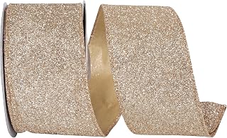 Reliant Ribbon Glitter Metallic Display Value Wired Edge, Gold/Silver, 2-1/2 Inch, 10yards