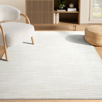 Cream Area Rug - Living Room & Bedroom - Textured Weave Design - Indoor Use - Easy to Clean by Abani – 9' x 12' (Rectangular), Polypropylene, Cream, Model NTL200A-9.
