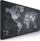 CSL - XXL Gaming Mouse Pad - Wolf Planisphere Design - 35 x 16 inches - Extra Large Office Mouse mat - Finely Woven Fabric, Non-Slip Rubber Base - Improved Precision and Speed - Washable Table mat