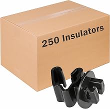 Zareba T-Post Poly Tape Insulator for Electric Fences - 250 Pack - ITTB-Z, Black Insulators - Easy to Install Electric Fence Insulator, Includes 250