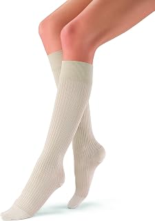 JOBST 120236 soSoft Compression Sock, Ribbed, Knee High, 20-30mmHg, Sand, X-Large