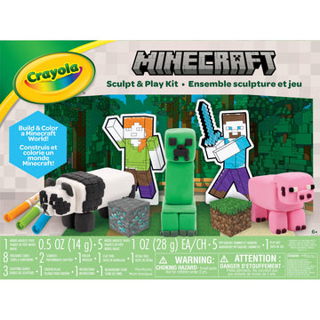Minecraft Sculpt & Play Craft Kit by Crayola – Cardboard, Model 040887