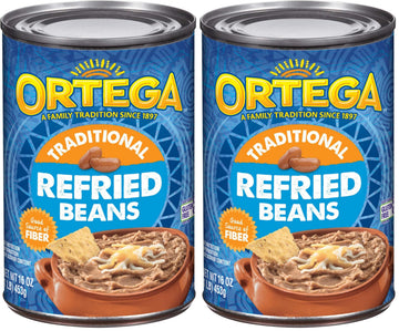 Refried Beans by Ortega – 16 Ounce (Pack of 2), Traditional, Pack of 2, Model 7701095