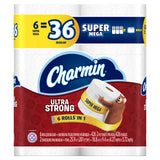 Ultra Strong Bathroom Tissue - 6 Jumbo Rolls by Charmin – 6 Count (Pack of 1), Paper, White, Pack of 6