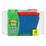 Non Scratch Scrub Sponges - Double Sided Dish Scrubber Safe for Nonstick Cookware - Kitchen Essentials for Dishwashing and Cleaning by Pine-Sol – 4 Pack, Sponge, Model PNS-76280