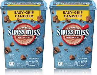 Swiss Miss Milk Chocolate Flavored Hot Cocoa Mix, 38.27 OZ Square Canister (Pack of 2)